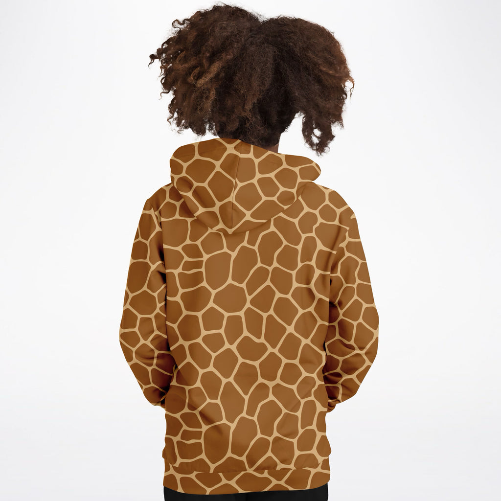 Kids Giraffe Print Hoodie – Ultra Comfy & Stretchy, Cozy Fleece or Lightweight Sports Fabric, Double-Layer Hood & Kangaroo Pocket