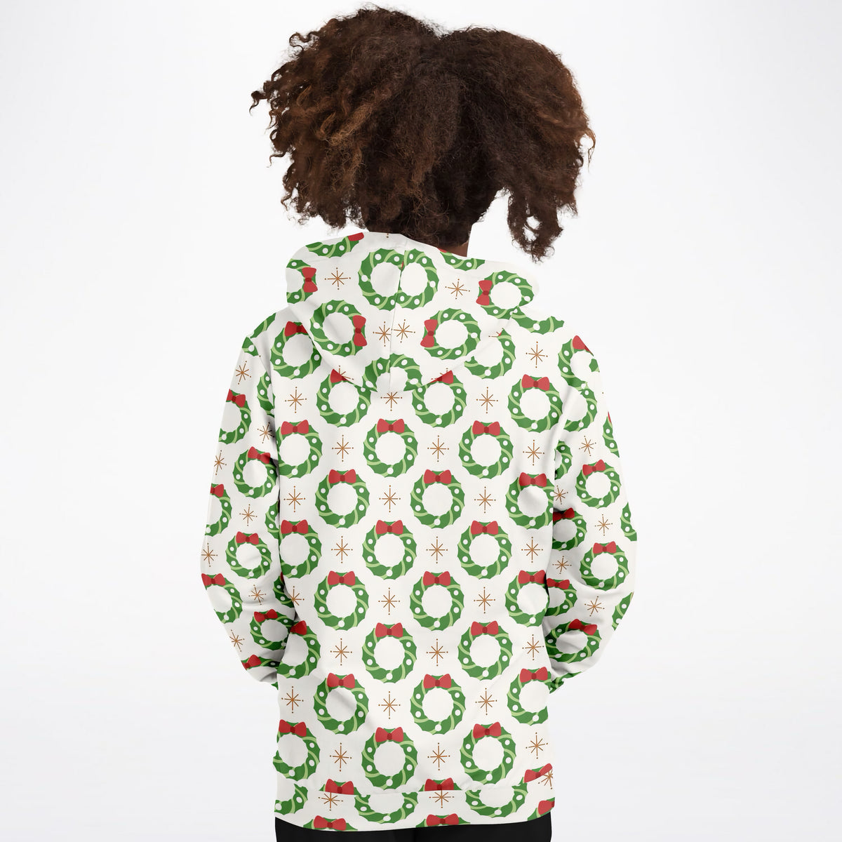 Kids Christmas Wreath Hoodie – Ultra Comfy & Stretchy, Cozy Fleece or Lightweight Sports Fabric, Double-Layer Hood & Kangaroo Pocket