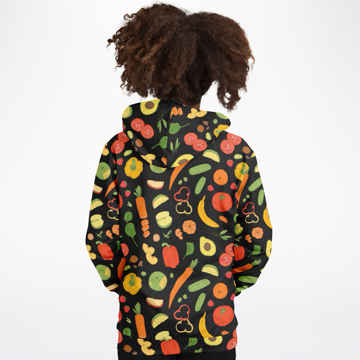 Kids Fruits & Vegetables Hoodie – Ultra Comfy & Stretchy, Cozy Fleece or Lightweight Sports Fabric, Double-Layer Hood & Kangaroo Pocket