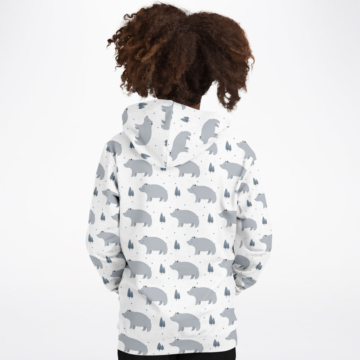 Kids Polar Bear Hoodie – Ultra Comfy & Stretchy, Cozy Fleece or Lightweight Sports Fabric, Double-Layer Hood & Kangaroo Pocket