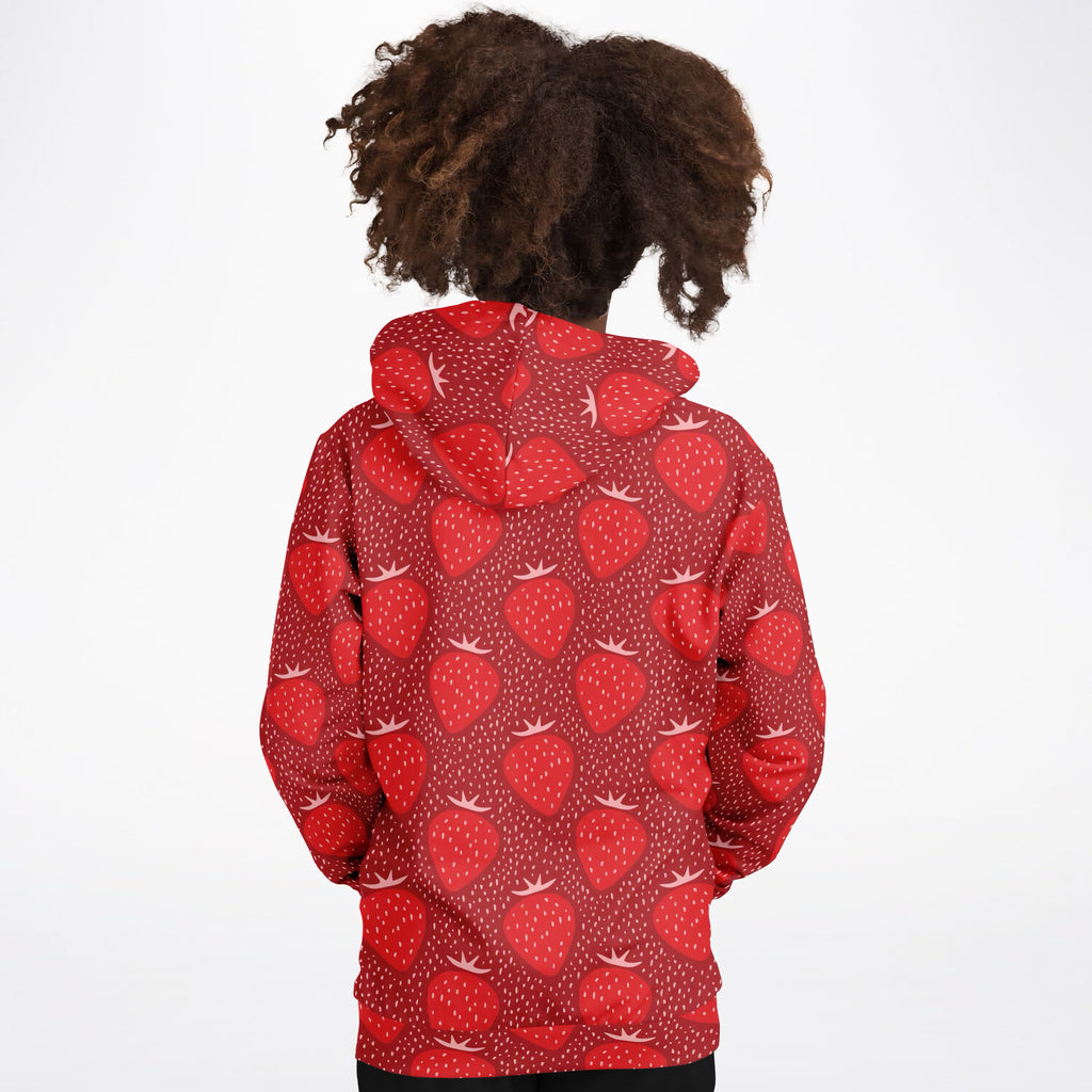 Kids Strawberry Hoodie – Ultra Comfy & Stretchy, Cozy Fleece or Lightweight Sports Fabric, Double-Layer Hood & Kangaroo Pocket