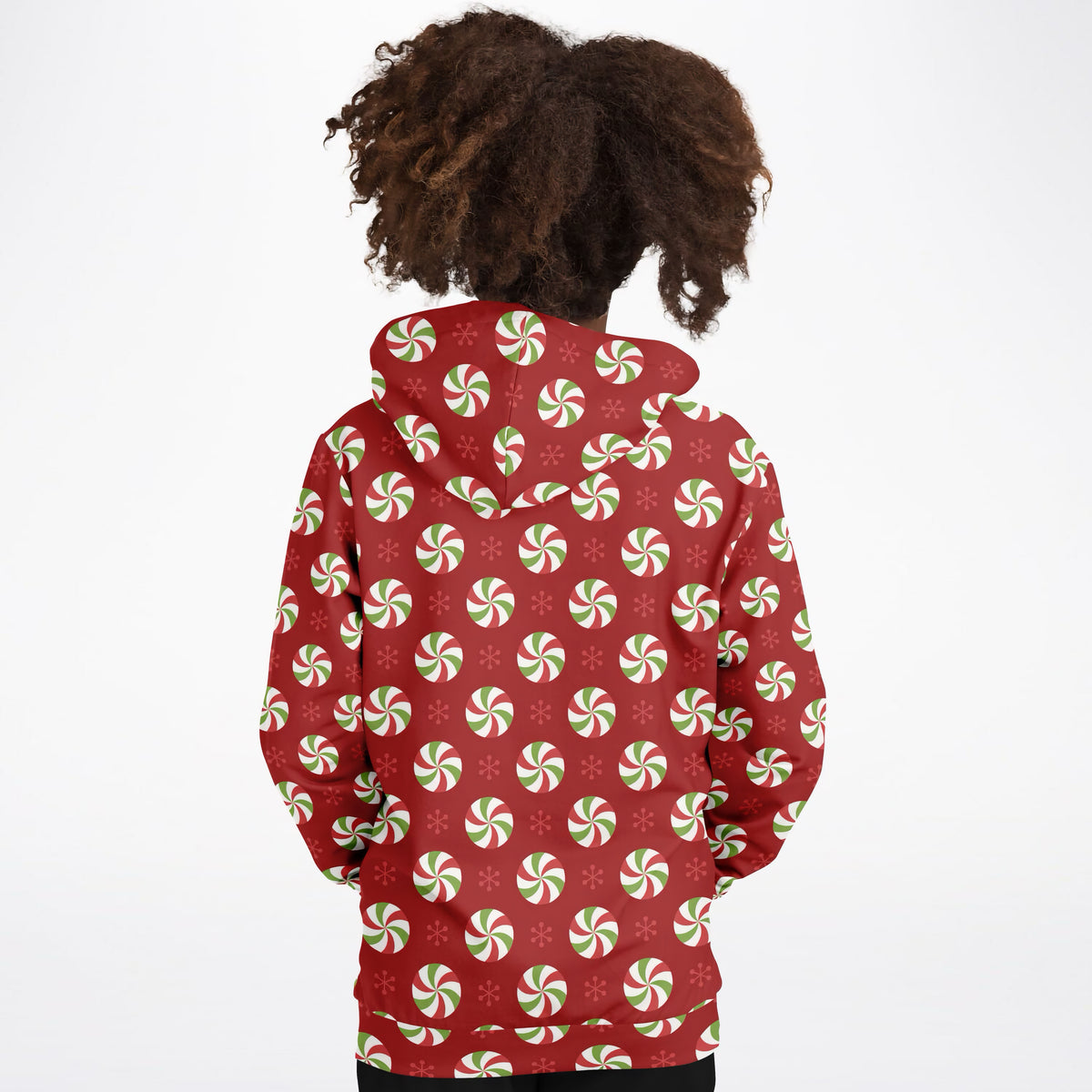Kids Christmas Peppermint Candy Hoodie – Ultra Comfy & Stretchy, Cozy Fleece or Lightweight Sports Fabric, Double-Layer Hood & Kangaroo Pocket