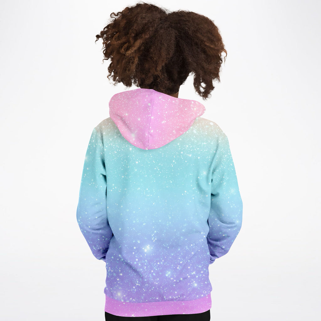 Girls Faux Sparkle Effect Hoodie – Ultra Comfy & Stretchy, Cozy Fleece or Lightweight Sports Fabric, Double-Layer Hood & Kangaroo Pocket