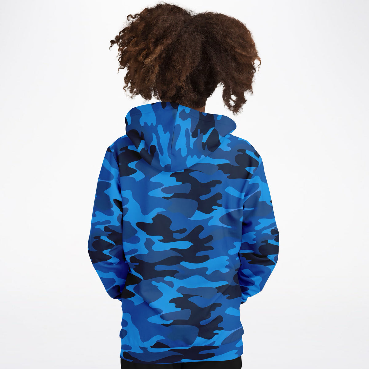 Kids Blue Camouflage Hoodie – Ultra Comfy & Stretchy, Cozy Fleece or Lightweight Sports Fabric, Double-Layer Hood & Kangaroo Pocket
