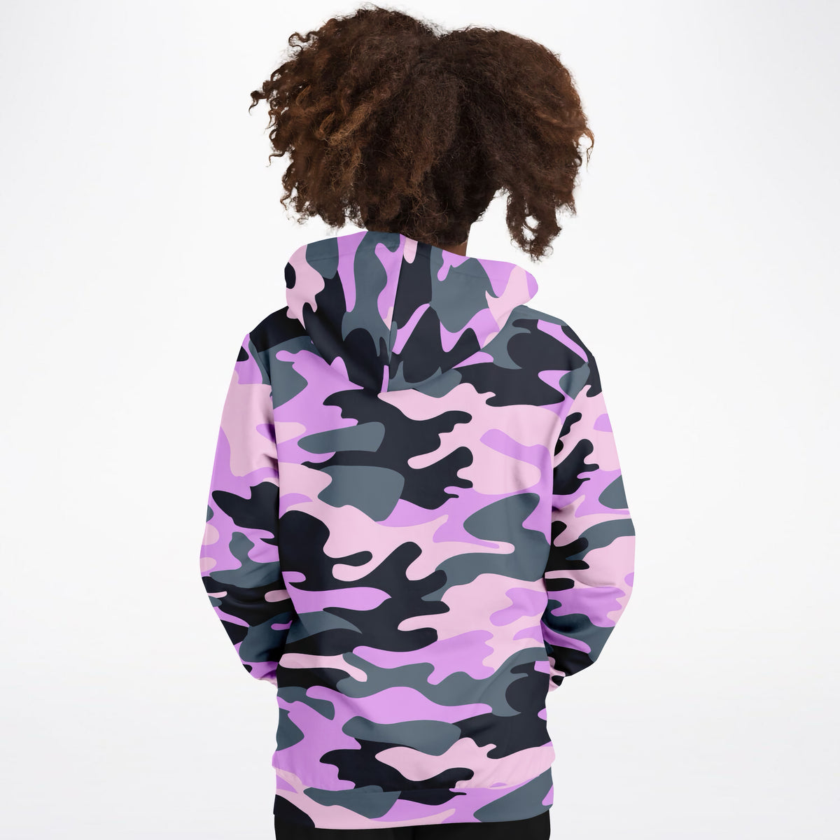 Girls Purple Camouflage Hoodie – Ultra Comfy & Stretchy, Cozy Fleece or Lightweight Sports Fabric, Double-Layer Hood & Kangaroo Pocket