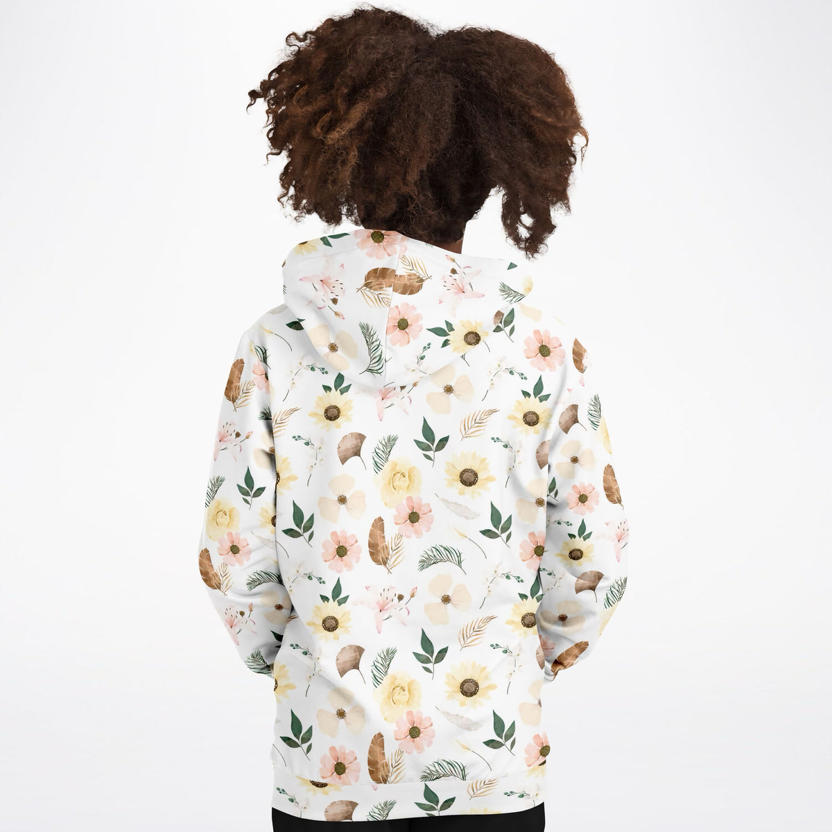 Kids Beautiful Boho Floral Hoodie – Ultra Comfy & Stretchy, Cozy Fleece or Lightweight Sports Fabric, Double-Layer Hood & Kangaroo Pocket