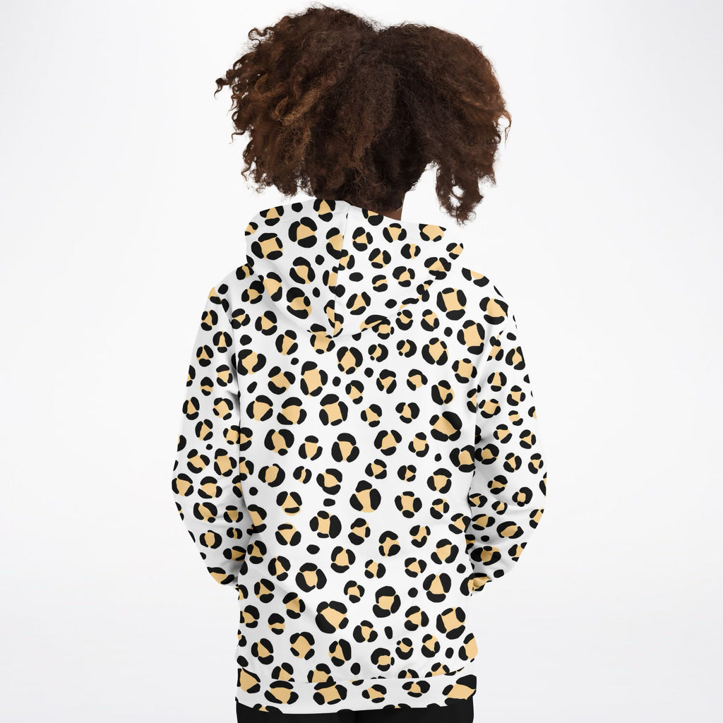 Girls Yellow Leopard Print Hoodie – Ultra Comfy & Stretchy, Cozy Fleece or Lightweight Sports Fabric, Double-Layer Hood & Kangaroo Pocket