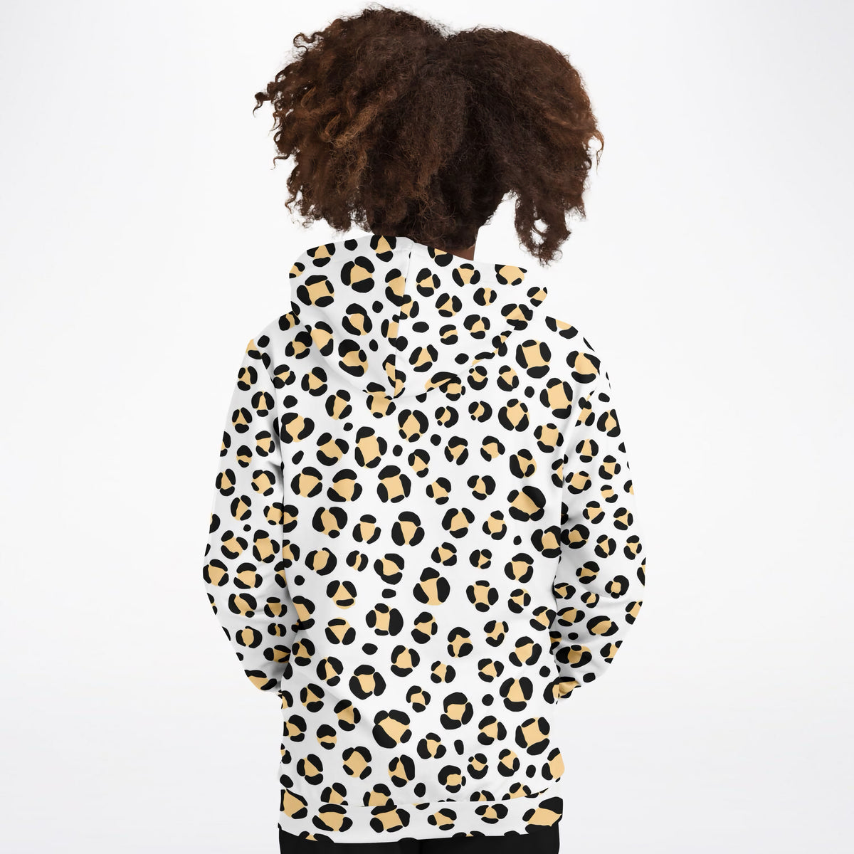 Girls Yellow Leopard Print Hoodie – Ultra Comfy & Stretchy, Cozy Fleece or Lightweight Sports Fabric, Double-Layer Hood & Kangaroo Pocket
