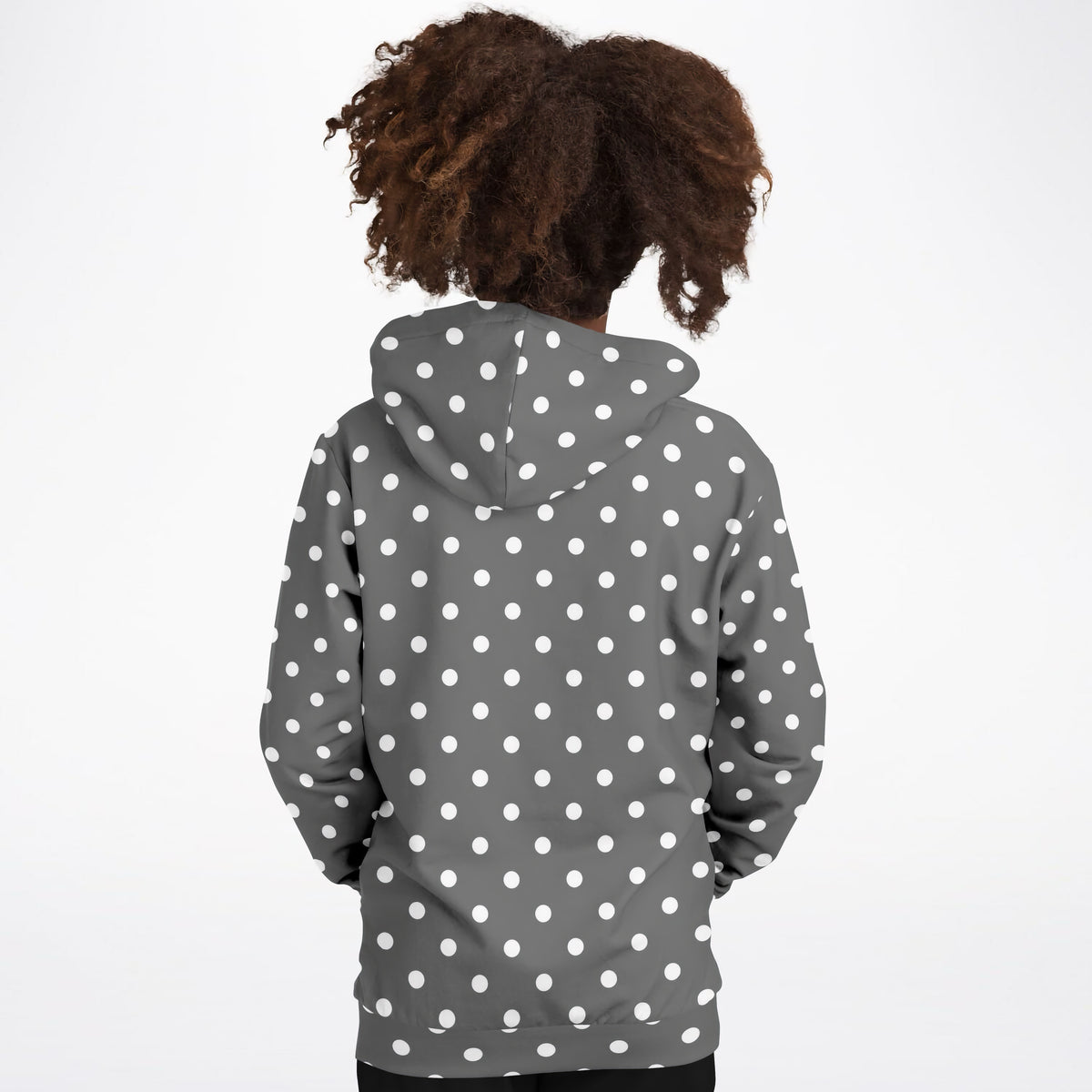 Kids Gray Polka Dot Hoodie – Ultra Comfy & Stretchy, Cozy Fleece or Lightweight Sports Fabric, Double-Layer Hood & Kangaroo Pocket