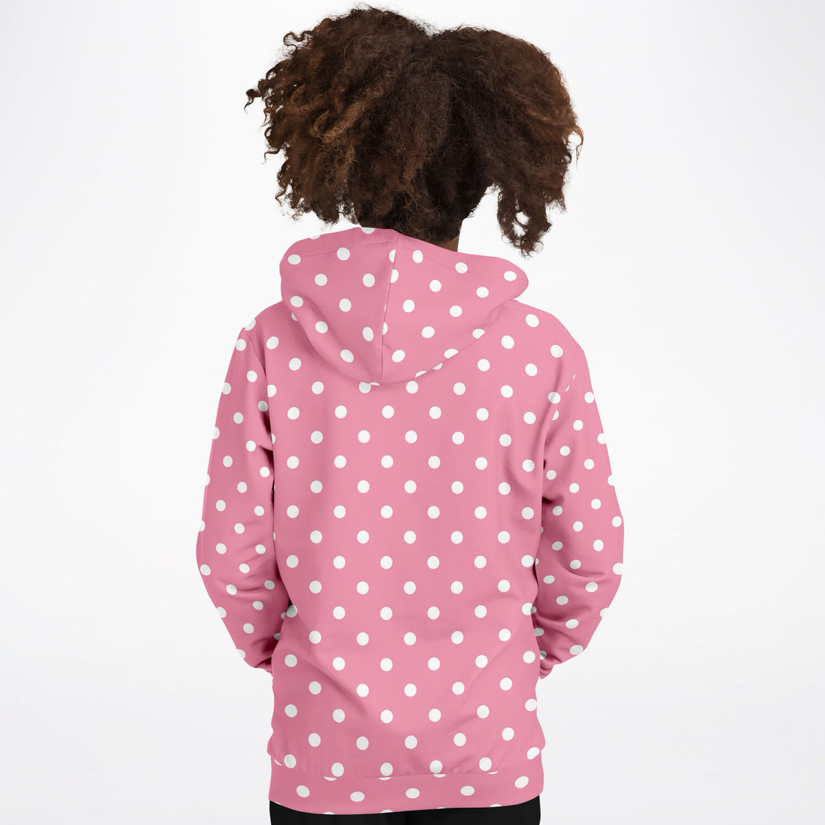 Girls Pink Polka Dot Hoodie – Ultra Comfy & Stretchy, Cozy Fleece or Lightweight Sports Fabric, Double-Layer Hood & Kangaroo Pocket
