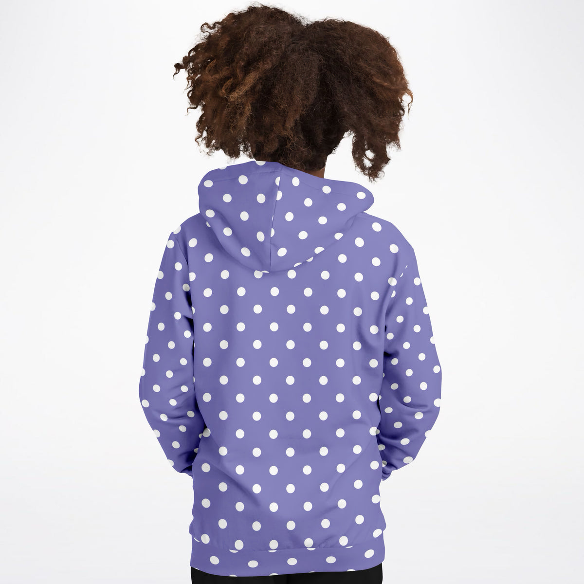 Girls Purple Polka Dot Hoodie – Ultra Comfy & Stretchy, Cozy Fleece or Lightweight Sports Fabric, Double-Layer Hood & Kangaroo Pocket