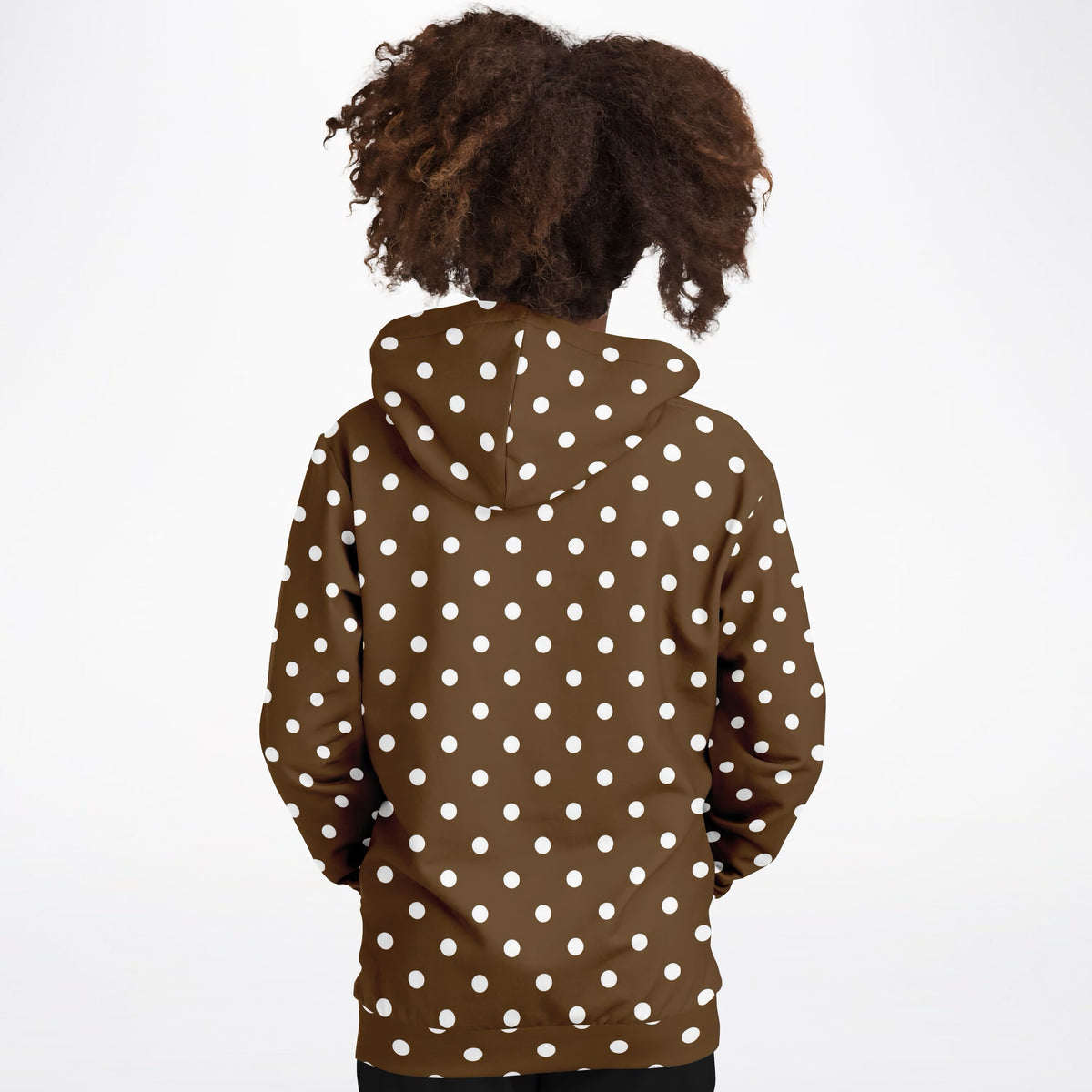 Kids Brown Polka Dot Hoodie – Ultra Comfy & Stretchy, Cozy Fleece or Lightweight Sports Fabric, Double-Layer Hood & Kangaroo Pocket