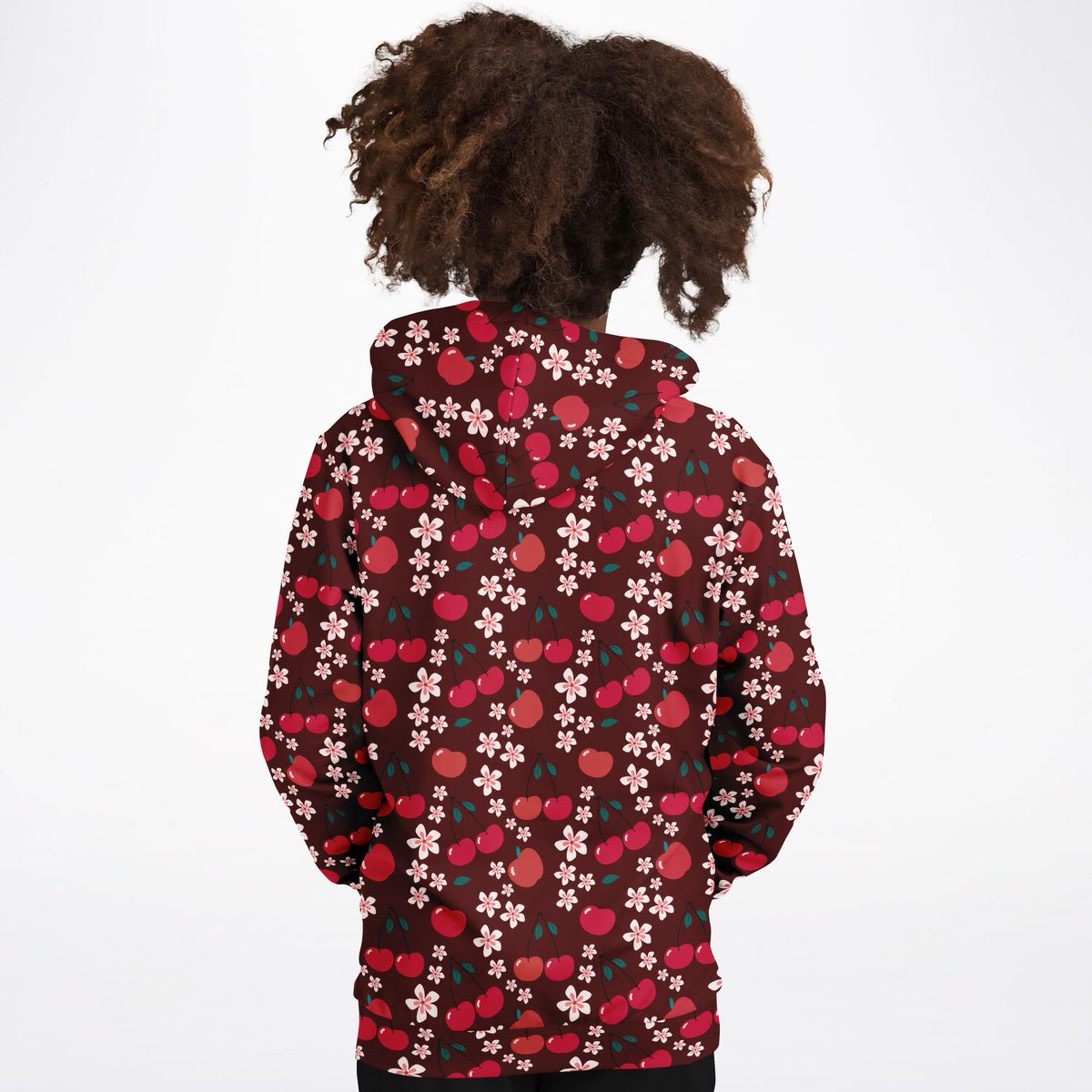 Girls Cherry Blossom Hoodie – Ultra Comfy & Stretchy, Cozy Fleece or Lightweight Sports Fabric, Double-Layer Hood & Kangaroo Pocket
