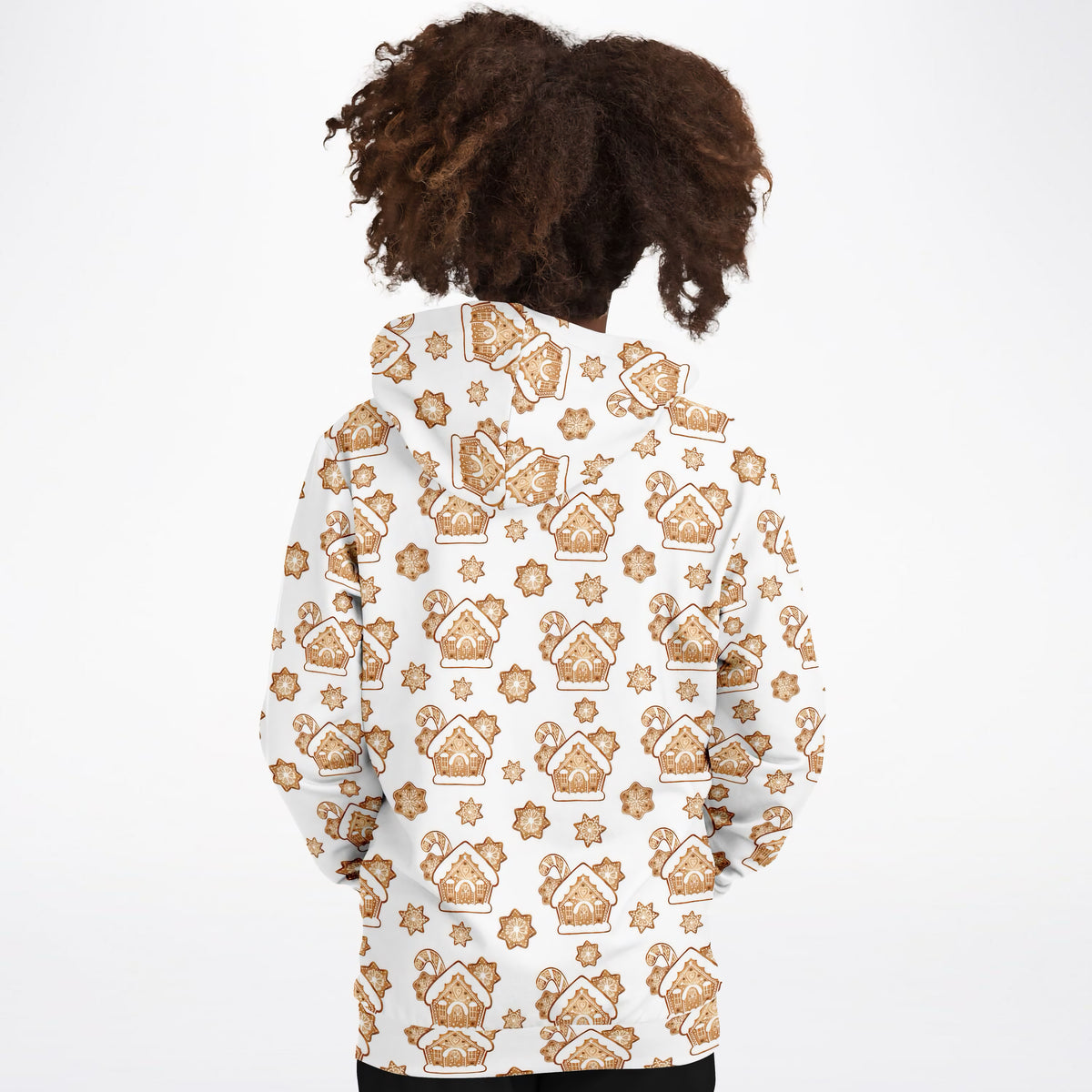 Kids Gingerbread House Christmas Hoodie – Ultra Comfy & Stretchy, Cozy Fleece or Lightweight Sports Fabric, Double-Layer Hood & Kangaroo Pocket