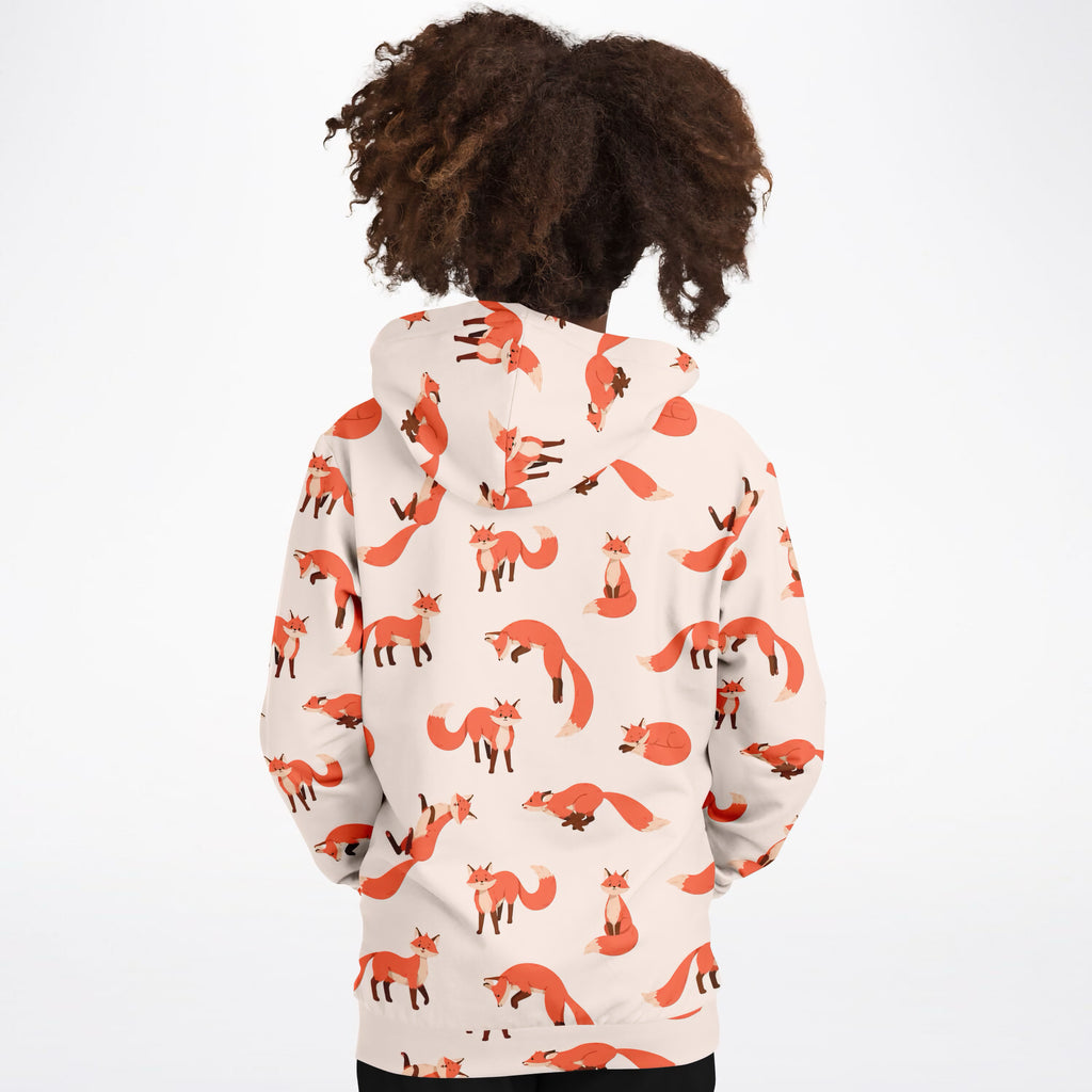 Kids Orange Fox Hoodie – Ultra Comfy & Stretchy, Cozy Fleece or Lightweight Sports Fabric, Double-Layer Hood & Kangaroo Pocket