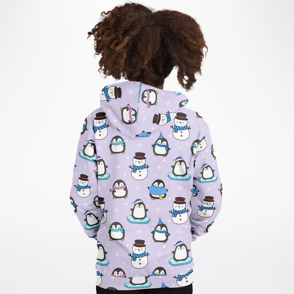 Kids Penguin Winter Hoodie – Ultra Comfy & Stretchy, Cozy Fleece or Lightweight Sports Fabric, Double-Layer Hood & Kangaroo Pocket