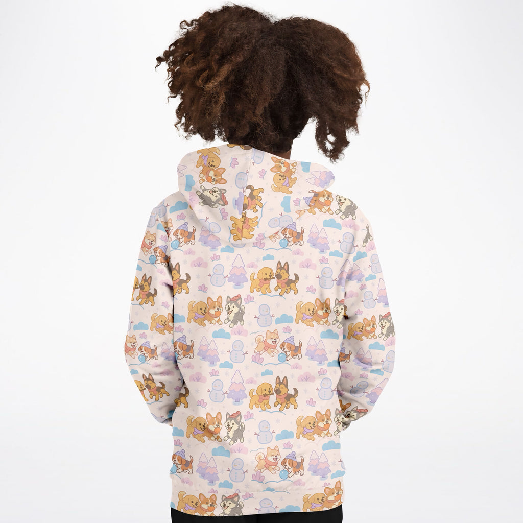 Kids Christmas Dogs Hoodie – Ultra Comfy & Stretchy, Cozy Fleece or Lightweight Sports Fabric, Double-Layer Hood & Kangaroo Pocket