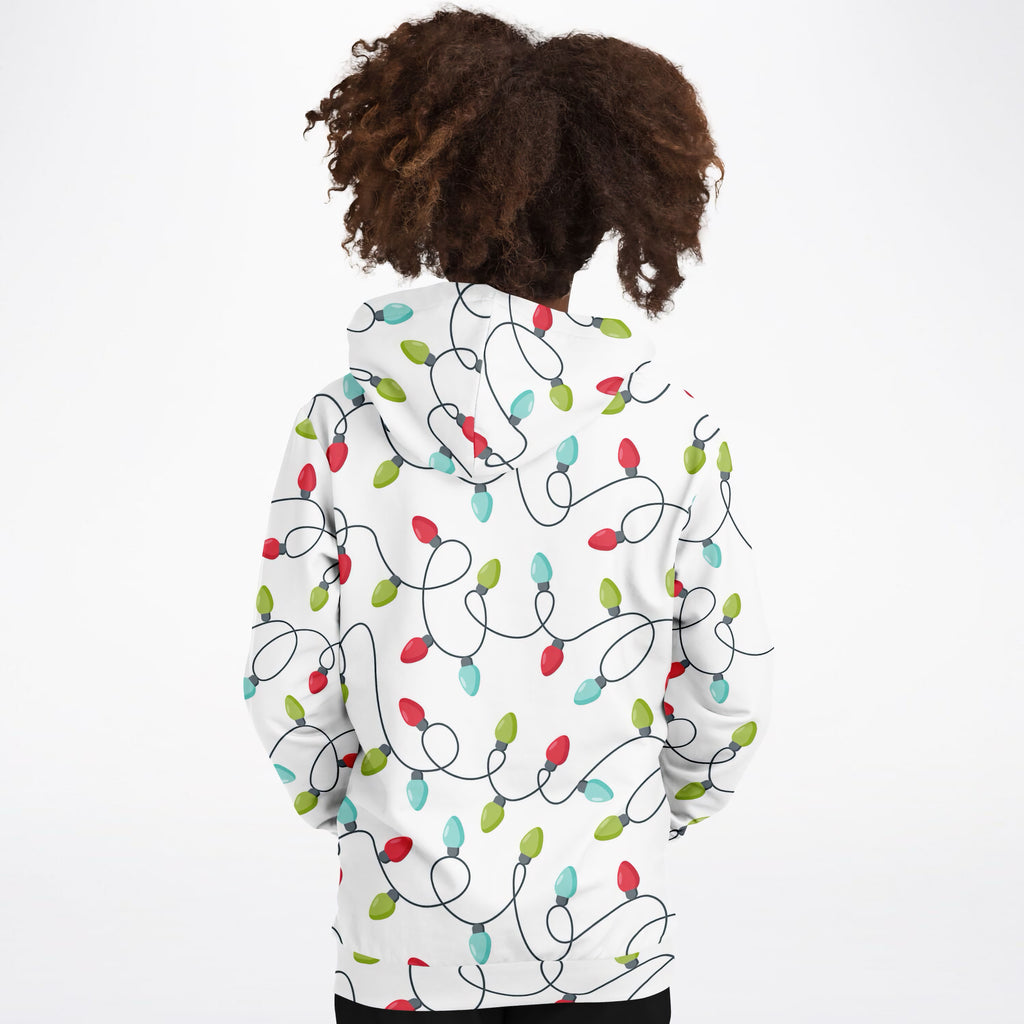 Kids Christmas Lights Hoodie – Ultra Comfy & Stretchy, Cozy Fleece or Lightweight Sports Fabric, Double-Layer Hood & Kangaroo Pocket