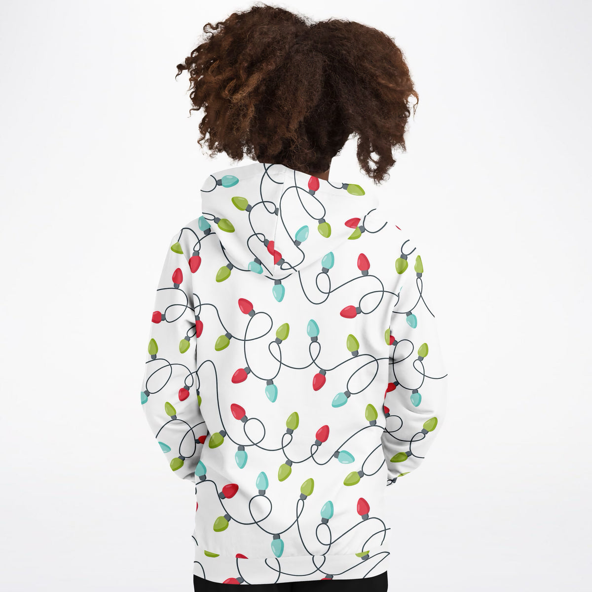 Kids Christmas Lights Hoodie – Ultra Comfy & Stretchy, Cozy Fleece or Lightweight Sports Fabric, Double-Layer Hood & Kangaroo Pocket