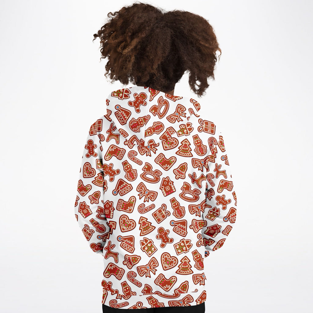 Kids Christmas Gingerbread Cookie Hoodie – Ultra Comfy & Stretchy, Cozy Fleece or Lightweight Sports Fabric, Double-Layer Hood & Kangaroo Pocket