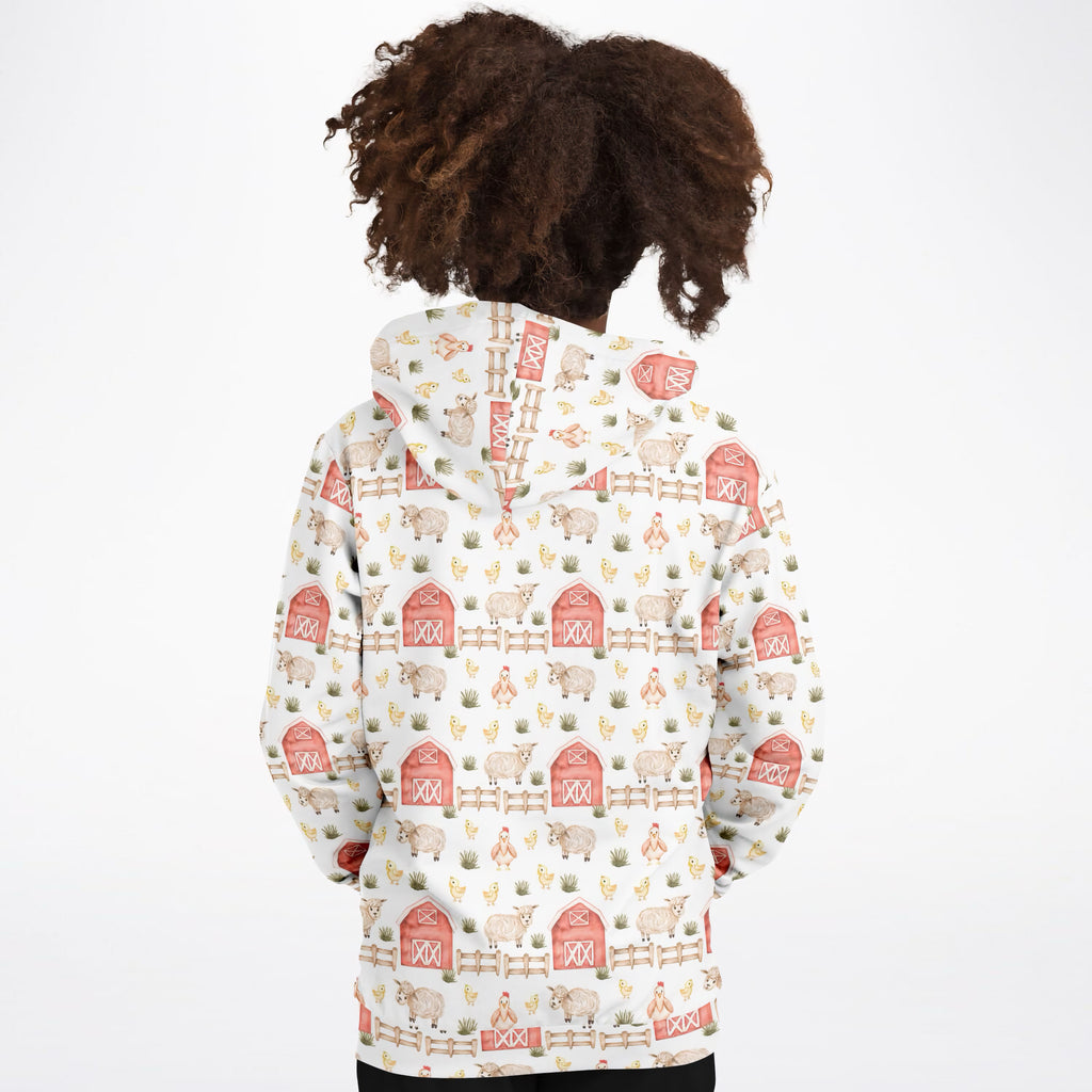 Kids Cute Farm Animal Hoodie – Ultra Comfy & Stretchy, Cozy Fleece or Lightweight Sports Fabric, Double-Layer Hood & Kangaroo Pocket