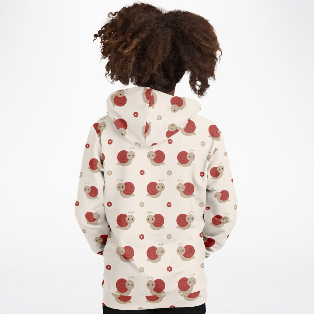 Kids Red Snail Hoodie – Ultra Comfy & Stretchy, Cozy Fleece or Lightweight Sports Fabric, Double-Layer Hood & Kangaroo Pocket