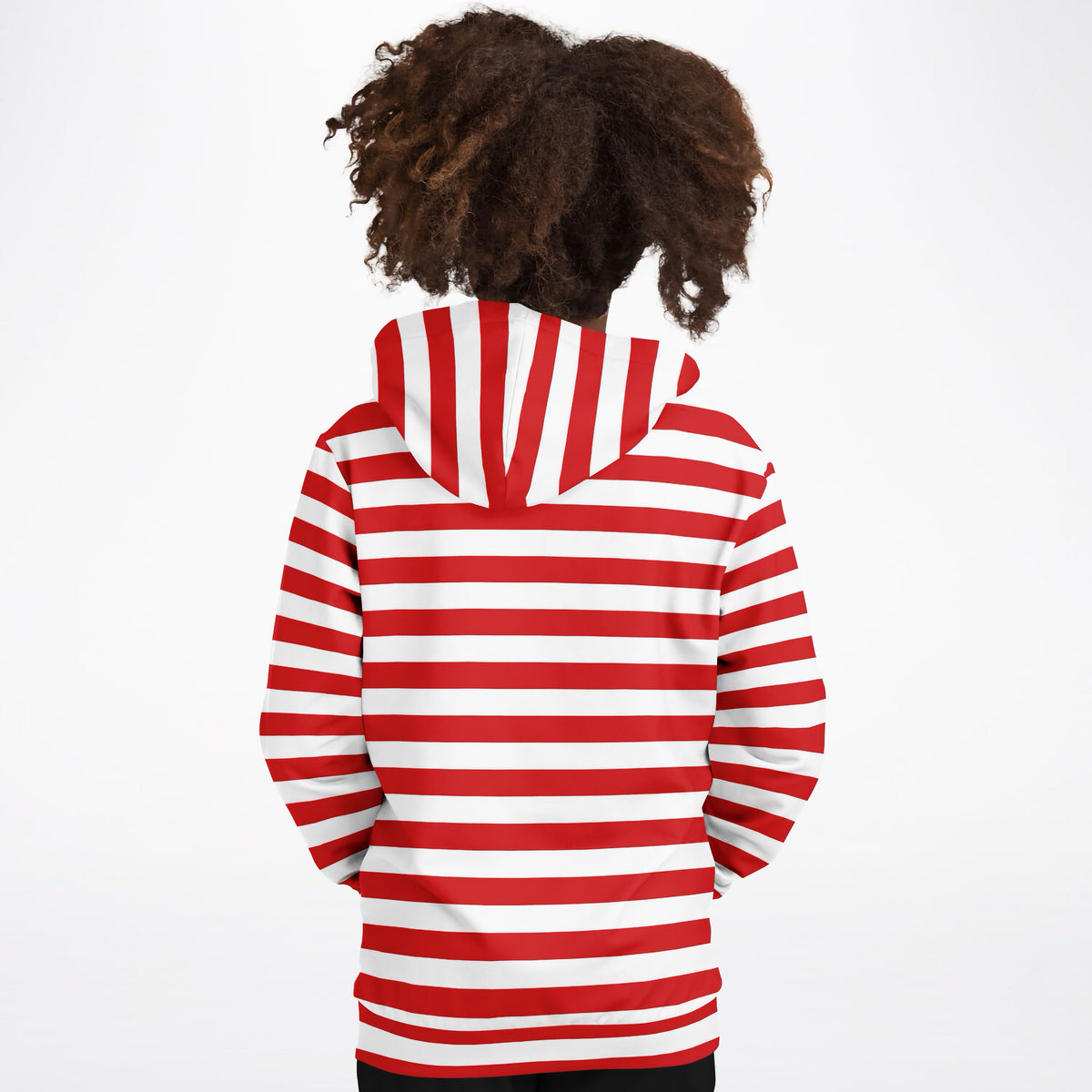 Kids Striped Red Christmas Hoodie – Ultra Comfy & Stretchy, Cozy Fleece or Lightweight Sports Fabric, Double-Layer Hood & Kangaroo Pocket