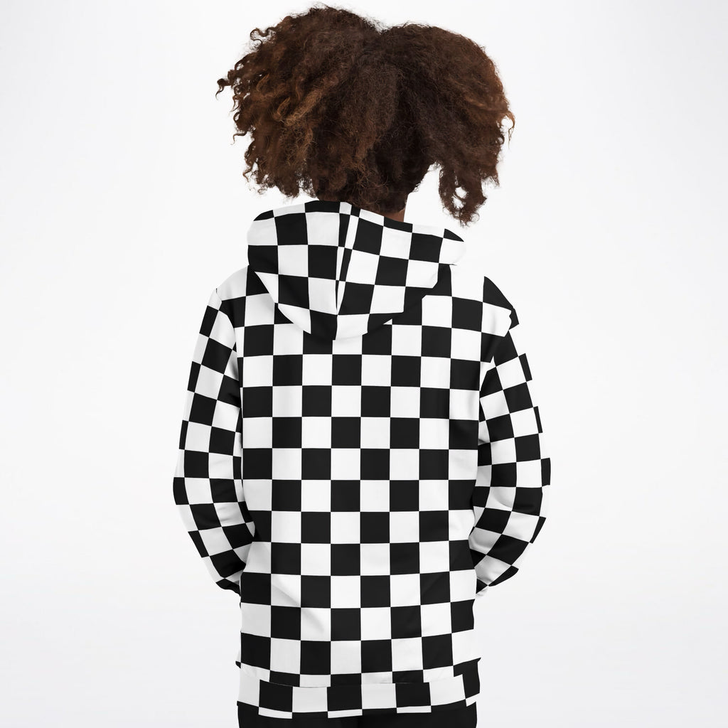 Kids Checkered Hoodie – Ultra Comfy & Stretchy, Cozy Fleece or Lightweight Sports Fabric, Double-Layer Hood & Kangaroo Pocket