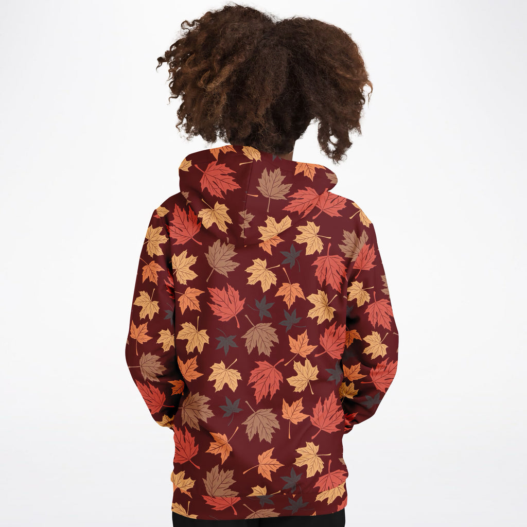 Kids Autumn Maple Leaves Hoodie – Ultra Comfy & Stretchy, Cozy Fleece or Lightweight Sports Fabric, Double-Layer Hood & Kangaroo Pocket
