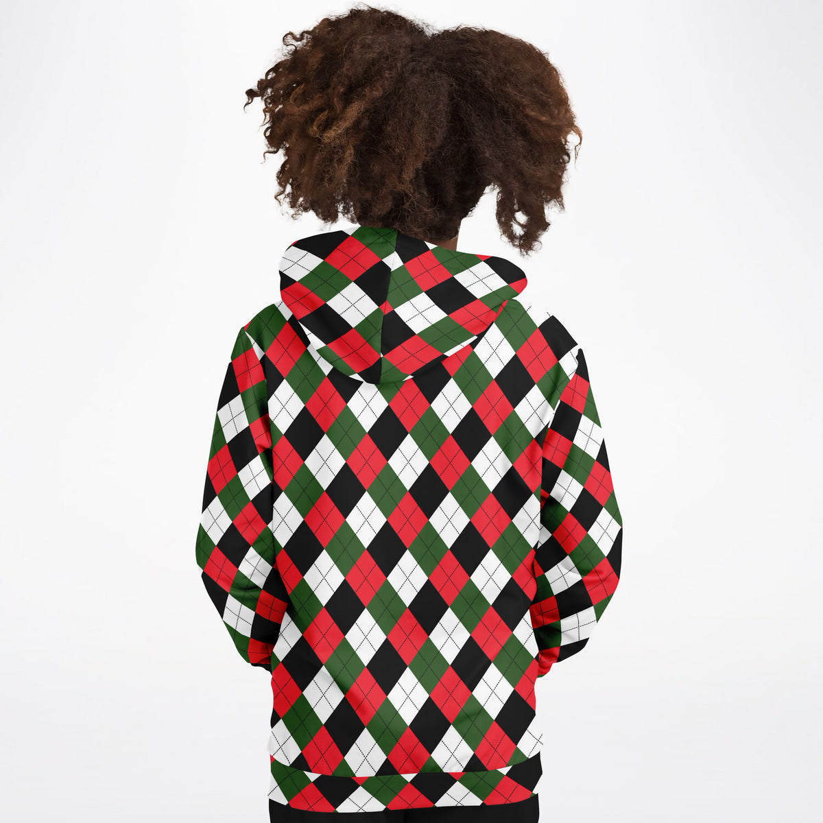 Kids Christmas Argyle Hoodie – Ultra Comfy & Stretchy, Cozy Fleece or Lightweight Sports Fabric, Double-Layer Hood & Kangaroo Pocket