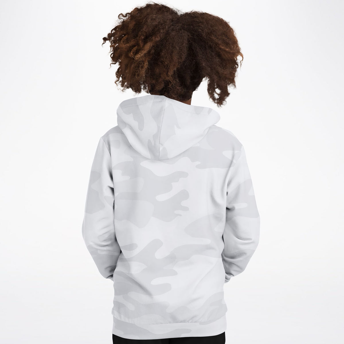 Kids White and Gray Camouflage Hoodie – Ultra Comfy & Stretchy, Cozy Fleece or Lightweight Sports Fabric, Double-Layer Hood & Kangaroo Pocket