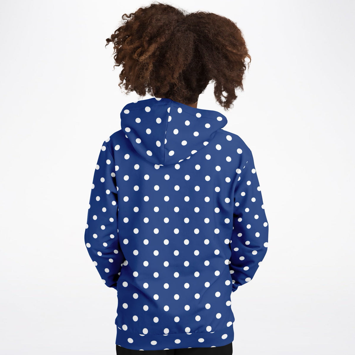 Kids Royal Blue Polka Dot Hoodie – Ultra Comfy & Stretchy, Cozy Fleece or Lightweight Sports Fabric, Double-Layer Hood & Kangaroo Pocket