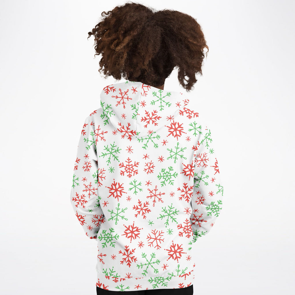 Kids Red & Green Candy Cane Christmas Hoodie – Ultra Comfy & Stretchy, Cozy Fleece or Lightweight Sports Fabric, Double-Layer Hood & Kangaroo Pocket