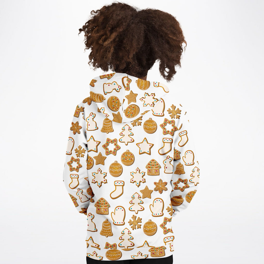Kids Festive Holiday Cookies Hoodie – Ultra Comfy & Stretchy, Cozy Fleece or Lightweight Sports Fabric, Double-Layer Hood & Kangaroo Pocket
