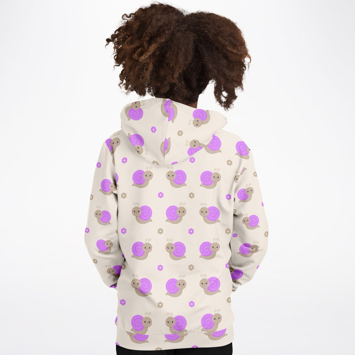 Girls Purple Snail Hoodie – Ultra Comfy & Stretchy, Cozy Fleece or Lightweight Sports Fabric, Double-Layer Hood & Kangaroo Pocket