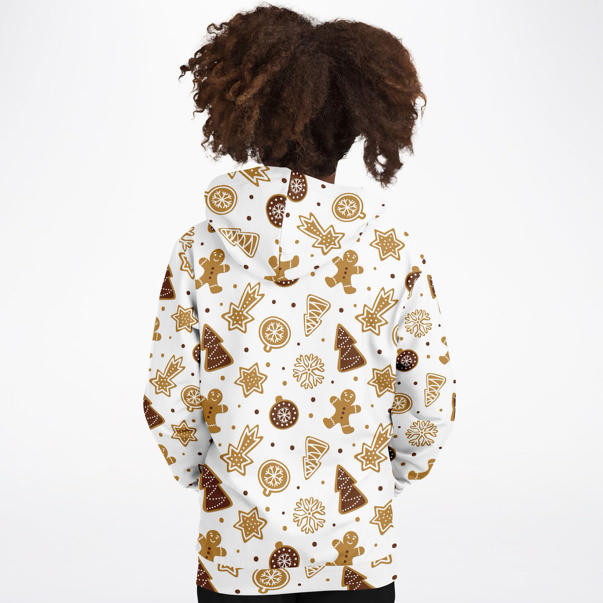Kids Gingerbread Cookies Christmas Hoodie – Ultra Comfy & Stretchy, Cozy Fleece or Lightweight Sports Fabric, Double-Layer Hood & Kangaroo Pocket