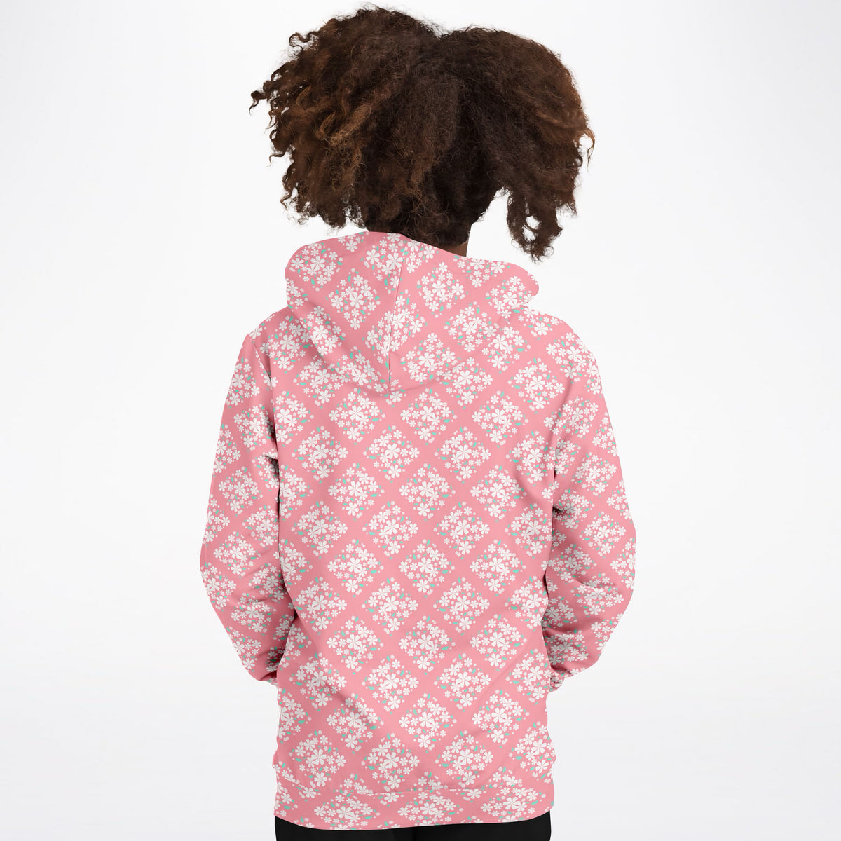 Girls Daisy Flower Clusters Hoodie – Ultra Comfy & Stretchy, Cozy Fleece or Lightweight Sports Fabric, Double-Layer Hood & Kangaroo Pocket