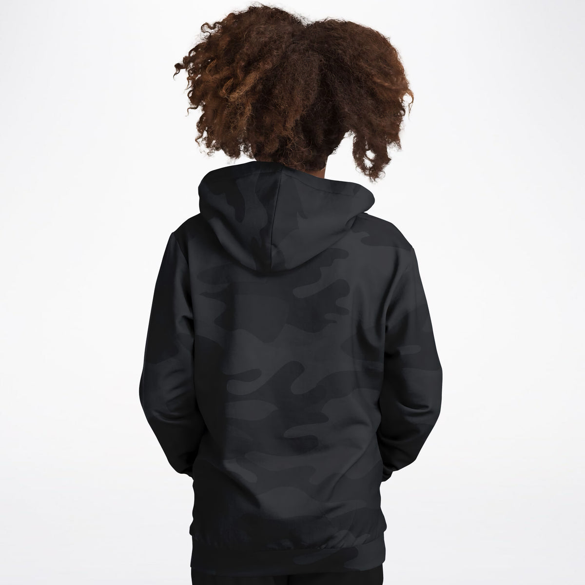 Kids Black Camouflage Hoodie – Ultra Comfy & Stretchy, Cozy Fleece or Lightweight Sports Fabric, Double-Layer Hood & Kangaroo Pocket