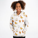 Kids Chicken Hoodie – Cozy Cotton Fleece or Lightweight Sports Fabric