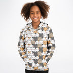 Girls Kawaii Cat Hoodie – Cozy Cotton Fleece or Lightweight Sports Fabric