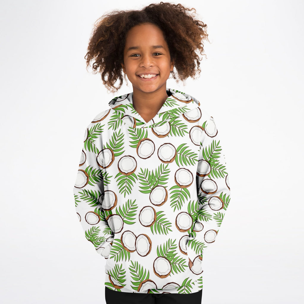 Kids Coconut Hoodie – Ultra Comfy & Stretchy, Cozy Fleece or Lightweight Sports Fabric, Double-Layer Hood & Kangaroo Pocket