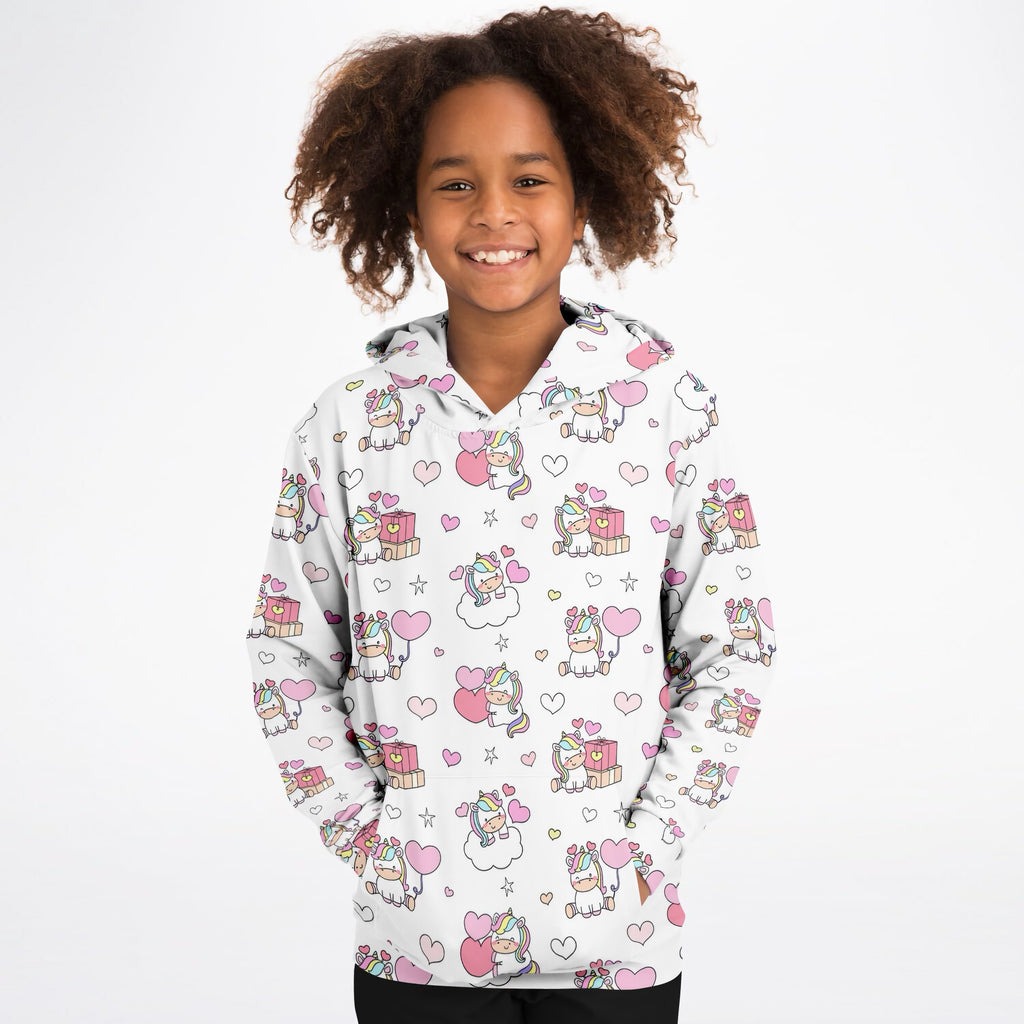 Girls Unicorn Birthday Hoodie – Ultra Comfy & Stretchy, Cozy Fleece or Lightweight Sports Fabric, Double-Layer Hood & Kangaroo Pocket