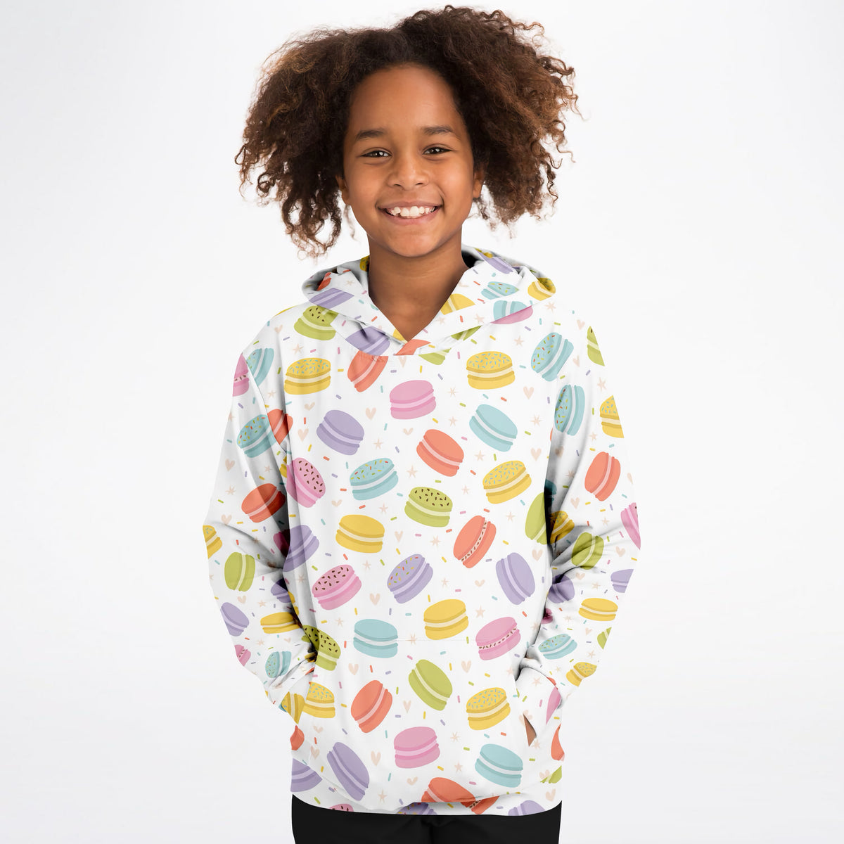 Girls Colorful Macaron Hoodie – Ultra Comfy & Stretchy, Cozy Fleece or Lightweight Sports Fabric, Double-Layer Hood & Kangaroo Pocket