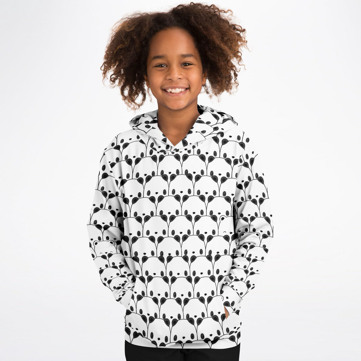 Kids Panda Face Hoodie – Ultra Comfy & Stretchy, Cozy Fleece or Lightweight Sports Fabric, Double-Layer Hood & Kangaroo Pocket