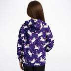 Girls Space Unicorn Hoodie – Cozy Cotton Fleece or Lightweight Sports Fabric