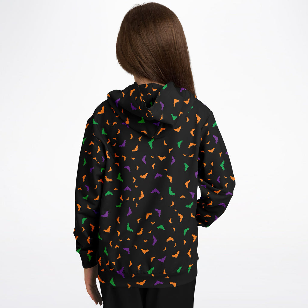 Kids Halloween Bat Hoodie – Cozy Cotton Fleece or Lightweight Sports Fabric