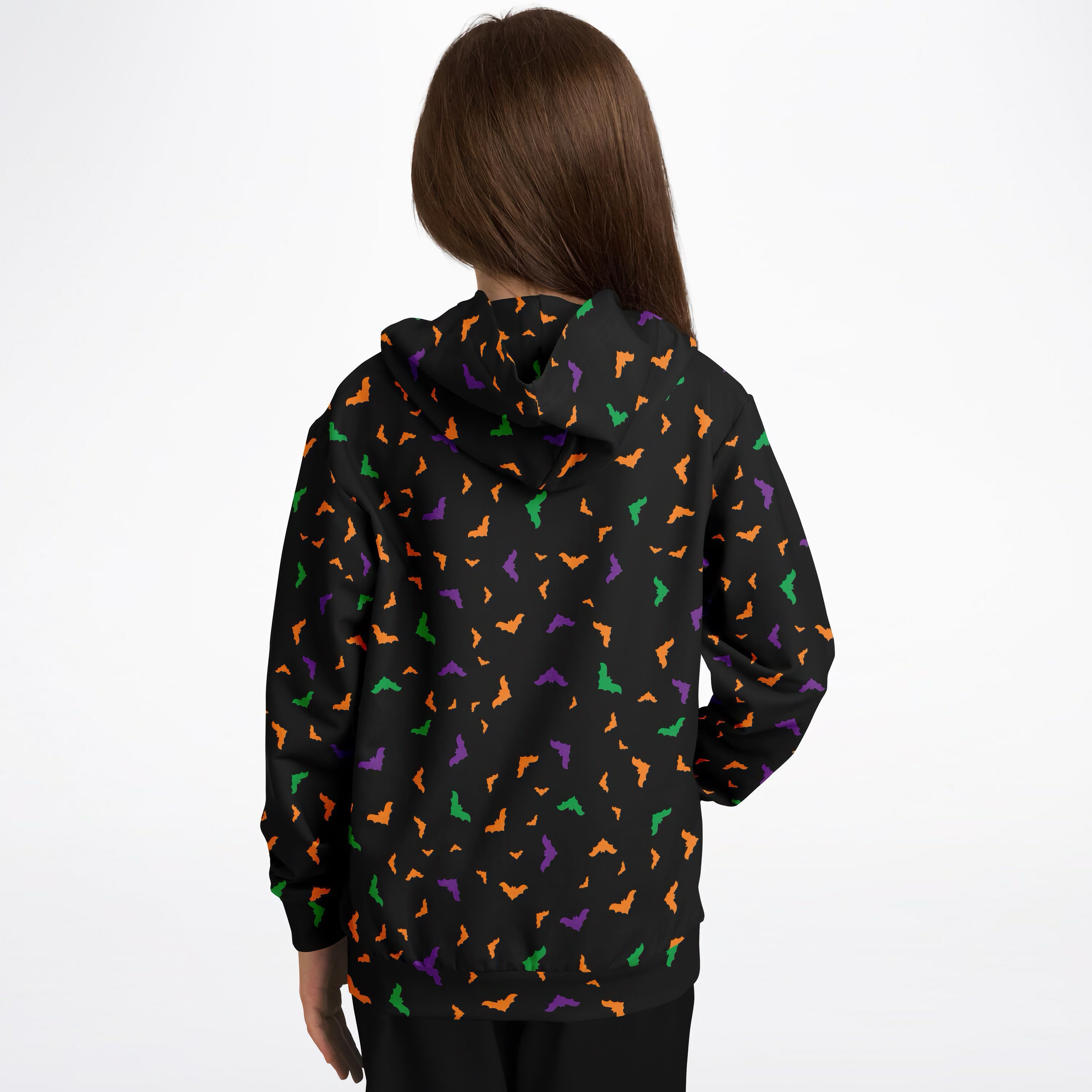 Kids Halloween Bat Hoodie – Cozy Cotton Fleece or Lightweight Sports Fabric