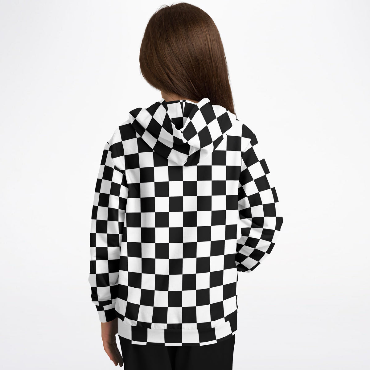 Kids Checkered Hoodie – Ultra Comfy & Stretchy, Cozy Fleece or Lightweight Sports Fabric, Double-Layer Hood & Kangaroo Pocket