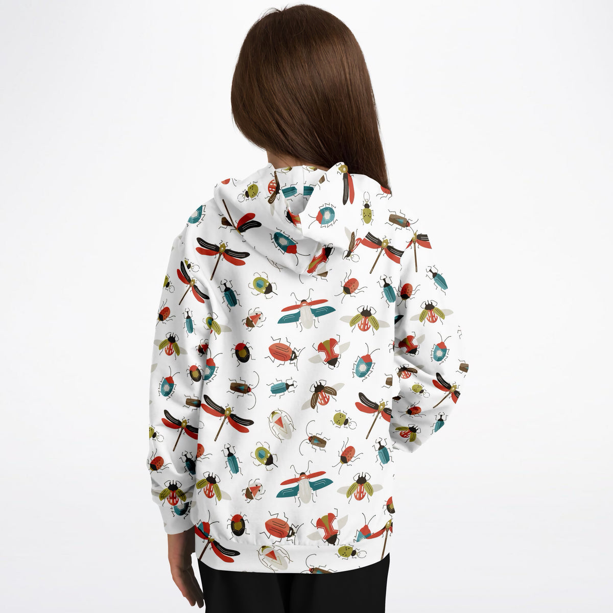 Kids Colorful Bugs Hoodie – Ultra Comfy & Stretchy, Cozy Fleece or Lightweight Sports Fabric, Double-Layer Hood & Kangaroo Pocket