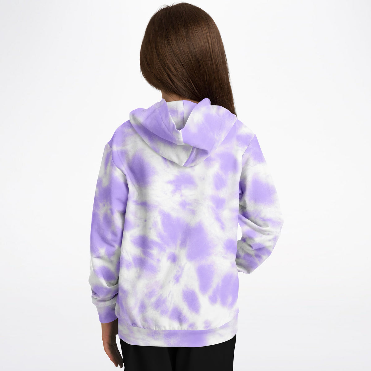 Girls Purple Tie Dye Hoodie – Ultra Comfy & Stretchy, Cozy Fleece or Lightweight Sports Fabric, Double-Layer Hood & Kangaroo Pocket